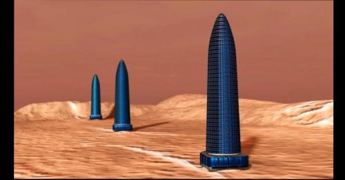 Kỳ lạ 3 tòa tháp thẳng hàng trên sao Hỏa mới được phát hiện